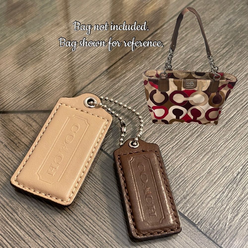 Coach F1226 Madison Op Art Replacement Hangtags Brown & Tan Bag Charms